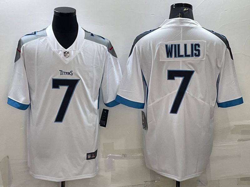 Men Tennessee Titans #7 Willis White 2022 Vapor Untouchable Limited Player Nike NFL Jersey